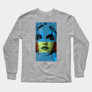 collage design with face Long Sleeve T-Shirt